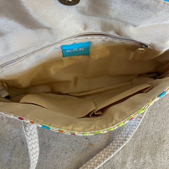 The Sak Woman's Woven Ribbon Bohemian Festival Mini Shoulder Bag - Picture 7 of 10